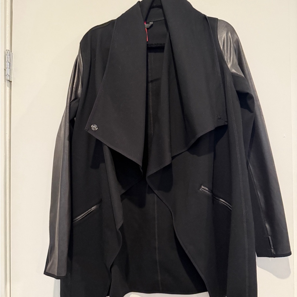 Black Drape Front Jacket by Spanx